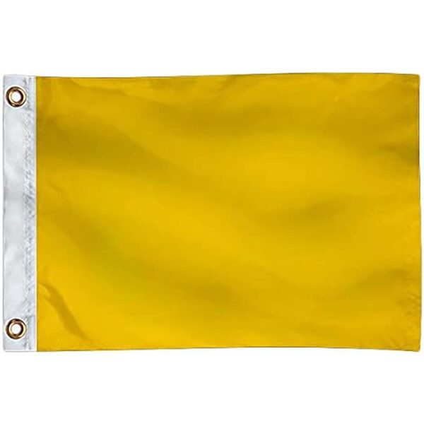 Yellow Quarantine Flag, Nylon, 12 inch x 18 inch